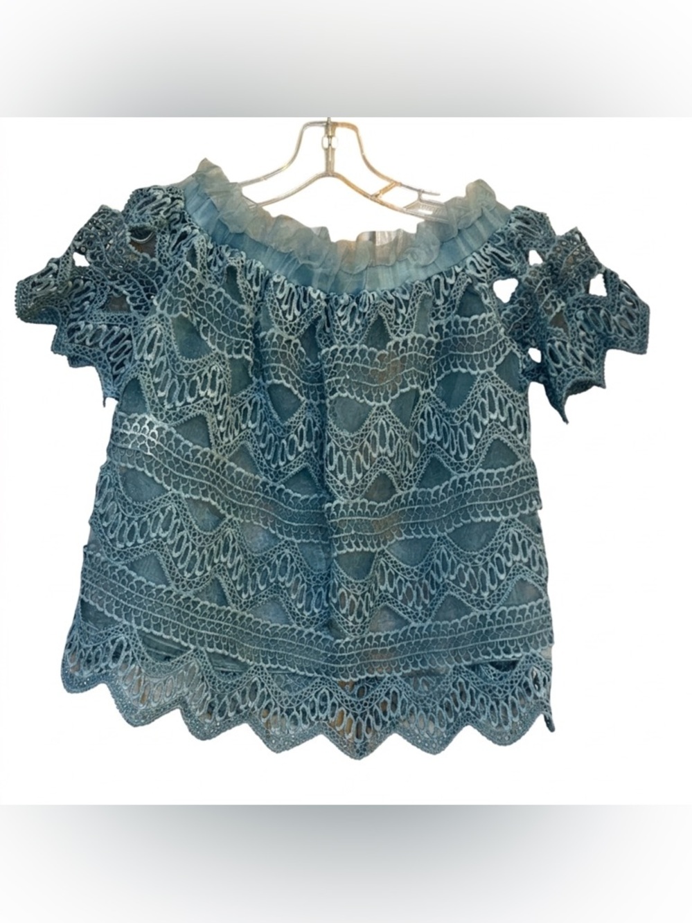 POL Organza Lace Top S NWOT